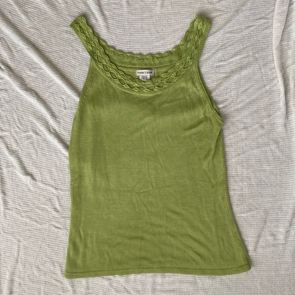 Lime Green Knit Tank - Picture 1 of 5